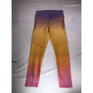 Outdoor Voices Dipped Leggings Sunset Ombre Purple Yellow Pink Womens Size M